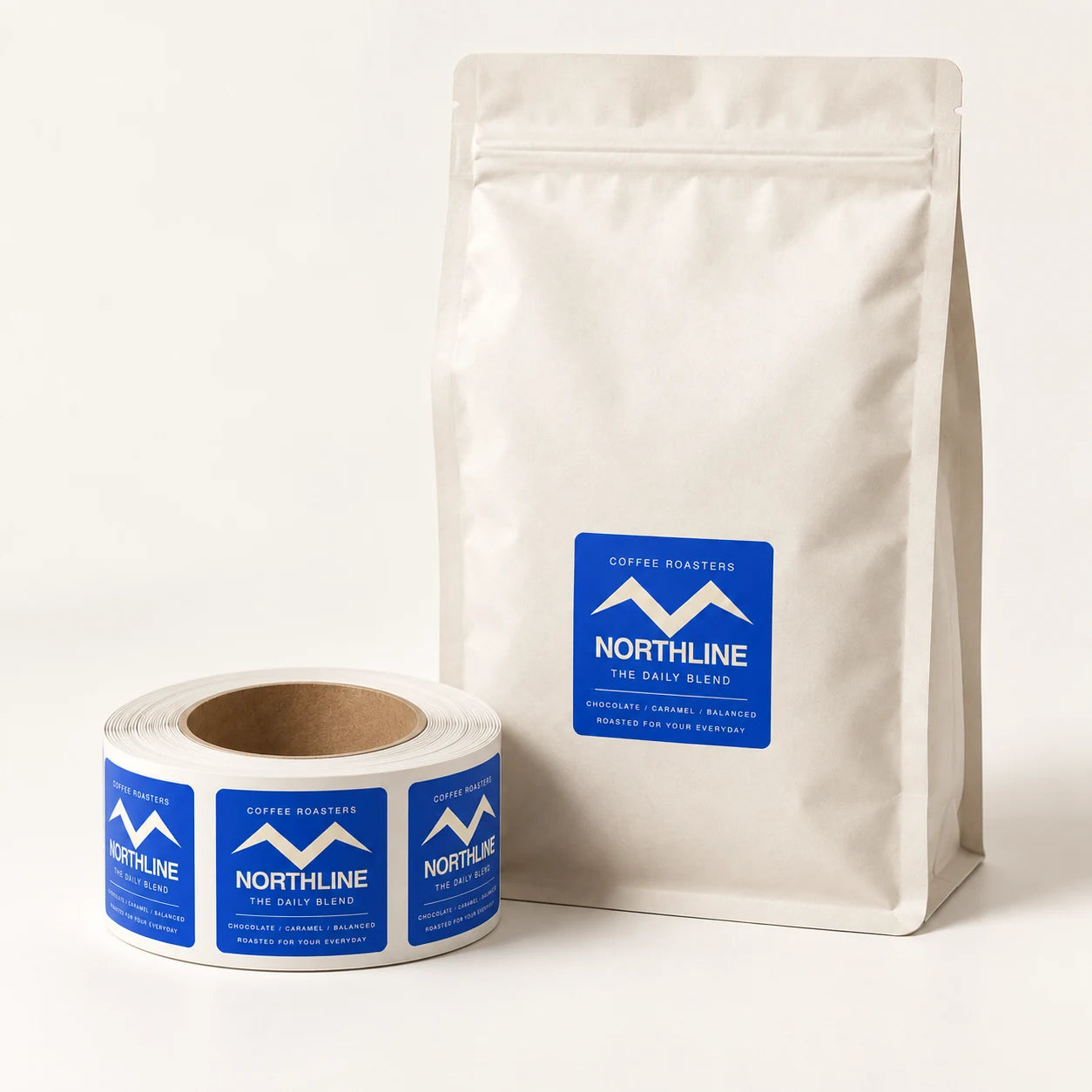 Square Roll Labels — label design example